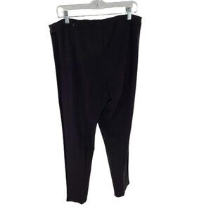 Soft Surrounding Women's Elastic Waist Legging Pant High Rise Solid Black Size L